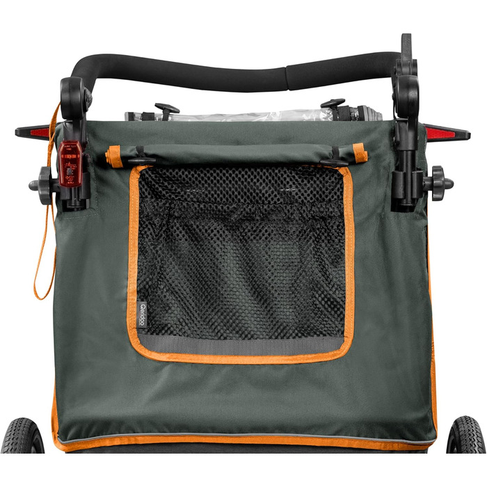 Qeridoo Lynix 1 Forest Green - Причіп для велосипеда, дитячий, на 1 місце, з підвіскою та ременями безпеки | Дитяча коляска-візок, прогулянка, Walker & Bike