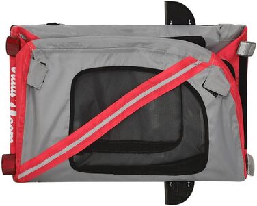 Фарм-причіп для велосипеда ZEYUAN: червоний та сірий, оксфордська тканина та метал