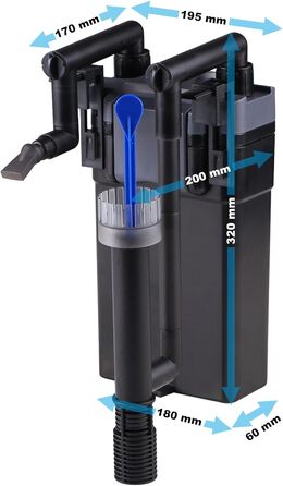 Фільтр навісний SunSun HBL-803 для акваріумів до 150 літрів, 500 л/год