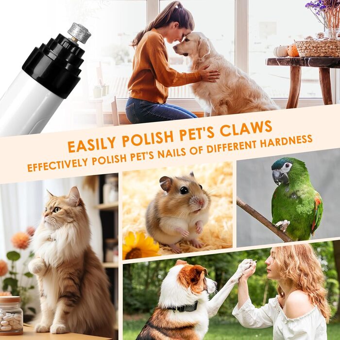 Електричний точило для собачих кігтів Krallenschleifer, USB, тихе точило для собак та котів великих, середніх та малих порід