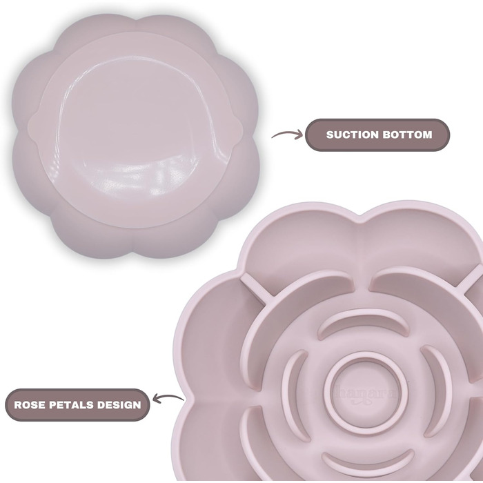 Миска для собак Hanara з силікону та килимок від ковтання з присосками, дизайн 