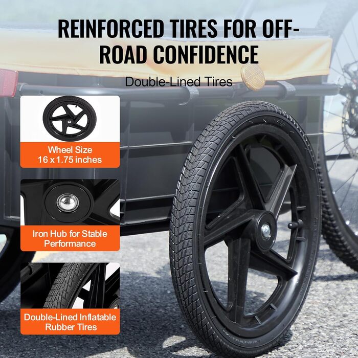 Фаркоп для велосипеда VEVOR, вантажопідйомність 88/100/72,6 кг, складаний, компактний, універсальний (40 кг)