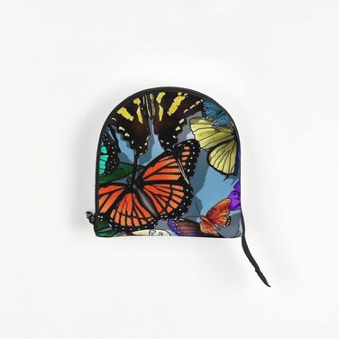 Сумка-переноска для собак, легка та зручна, з принтом метеликів. Підходить для маленьких тварин.