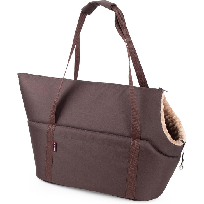 Сумка-переноска для собак та котів, L, 42x29x33 см, Колір: Бежево-коричневий, Матеріал: Minky
