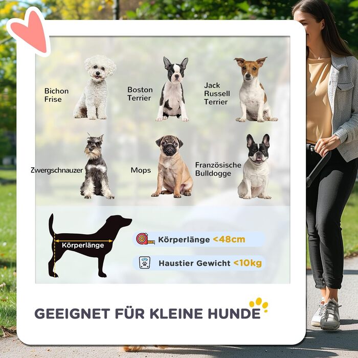 PawHut: Візок для собак та котів 3-в-1 (візок, автокрісло, сумка), чорний, до 15 кг