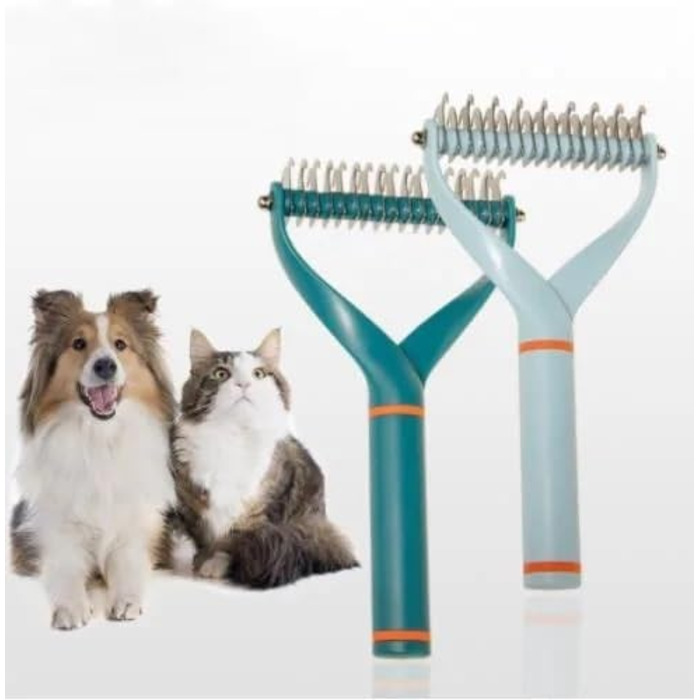 Гребінець для собак, чорний, великий: для видалення ковтунів та бруду