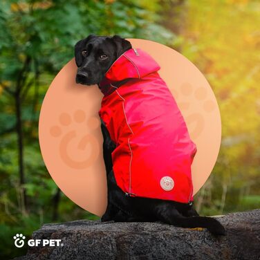 Жовтий дощовик для собак середнього розміру ElatoFit - водонепроникний, розмір H 33 см