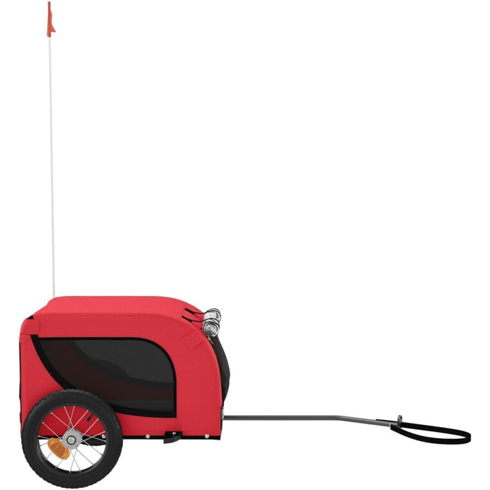 Причіп для велосипеда ARKEM для собак, червоно-чорний, з тканини Oxford та металу