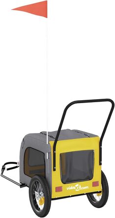 Брелок для велосипеда Oxford - жовто-сірий, вологостійкий, для собак, модель 93847