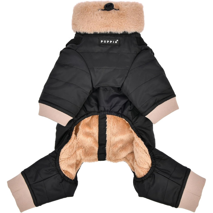 Пупія Еверсон Чорний XL - теплий дощовик для собак, чорний, X-Large