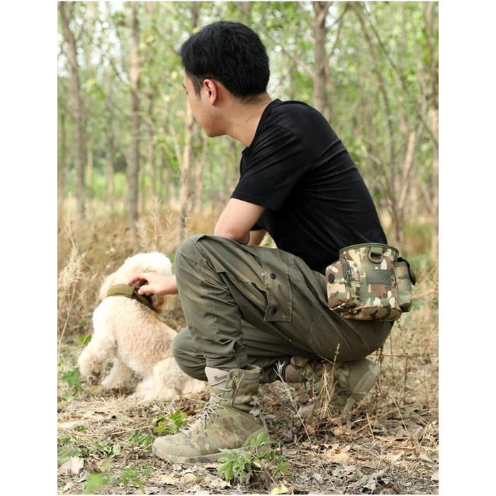 Сумка-мішечок на шнурку для дресирування собак, для полювання, Airsoft, іграшки для тварин (камуфляж)