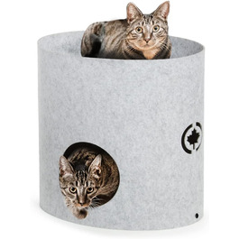 Клітка-кіготник для котів Owen-Tower XL, сірий, 50 см - багатоярусне ліжко з когтеточками