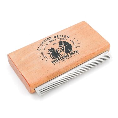 Щітка для собак з дерев'яною ручкою, вичіска для тварин, котів, щітка для короткої шерсті, інструмент для видалення шерсті коричневого кольору середнього розміру для собак