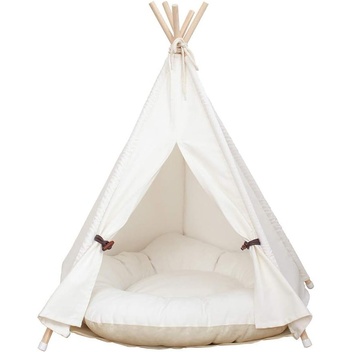 Палатка-будка для собак Little Dove з матрацом, біла (L)