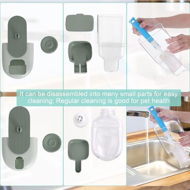 Автоматичний диспенсер води Lemtrflo для кліток, годівниця для кроликів, свиней та хоряків, зелений