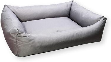 Водонепроникне собаче ліжко 4L Textil Koko для великих собак, кошик, знімний та пральний чохол, подушка, сірий (100x80 см)
