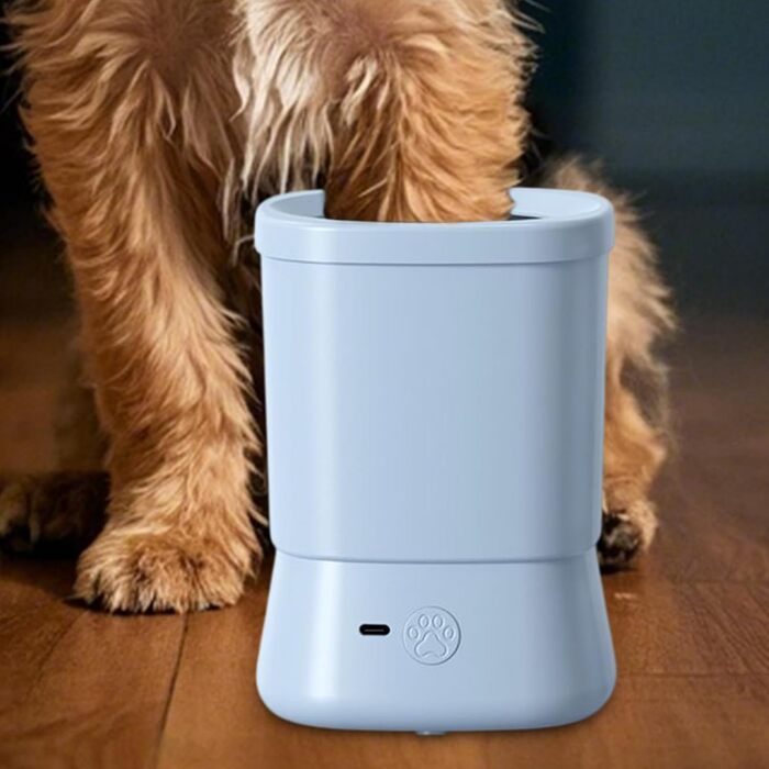 Очищувач лап для собак WJnflQN, щітка з 2 швидкостями для миття лап, аксесуар для догляду, подорожі, дім, після прогулянок, на природі, піших прогулянок, кемпінг (блакитний)