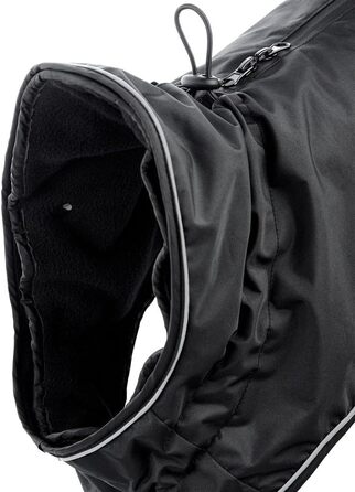 HUNTER Hundemantel Uppsala Allrounder - антрацит/червоний, водо- та вітронепроникний, знімний підклад, світловідбиваючі вставки, еластичні фіксатори, оптимальна посадка, розмір 35