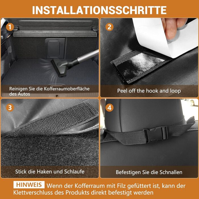 Захист для багажника автомобіля від бруду та подряпин для собак, універсальний, 185x102 см, 600D, водонепроникний, чорний