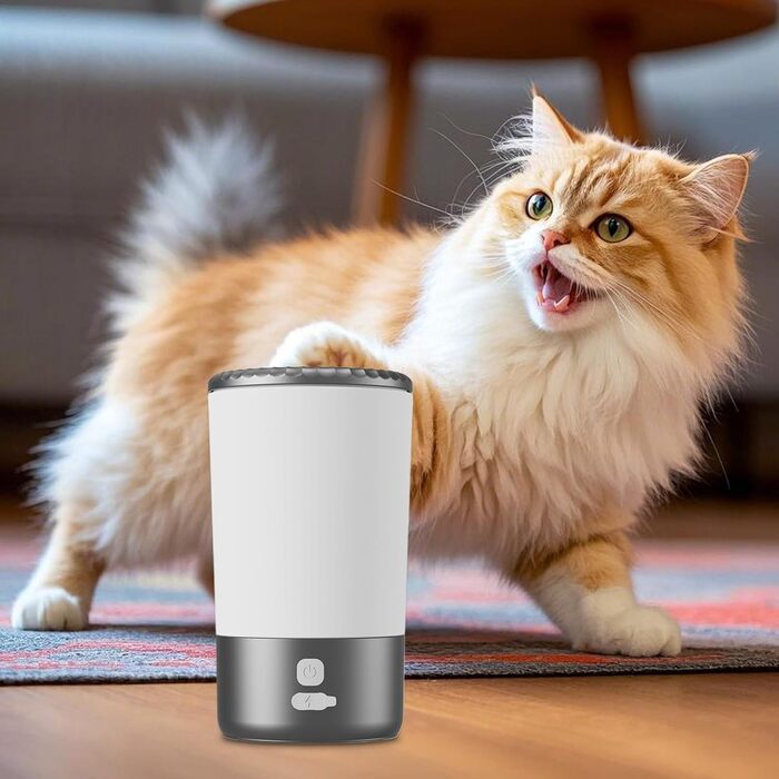 Автоматичний мийник лап для собак Hogvinnatil, електричний, для котів, цуценят, білий/чорний