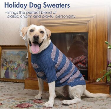 Теплий зимовий пуловер для собак маленьких порід з отвором для повідка, з малюнком 