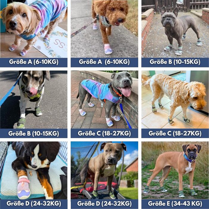 Зручні собачі чоботи Spark Paws – неслизькі, дихаючі, захист лап для літа та походів, міцні, набір 4 шт. – Зелені, розмір 5.0 см | 10-15 кг