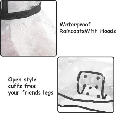 Дощовик для собак PETCUTE, чорний, PVC, з капюшоном, для середніх та великих собак (S)