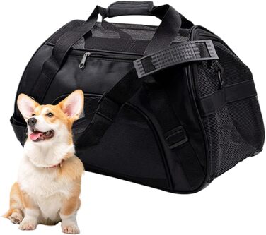 Транспортна переноска для собак та котів, складана, з регульованими плечовими ременями, розмір M