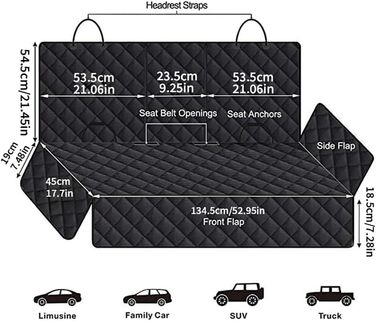 Накладка на заднє сидіння авто для собак Volvo XC90 SUV (2015-2023), захист від подряпин, коврик у багажник