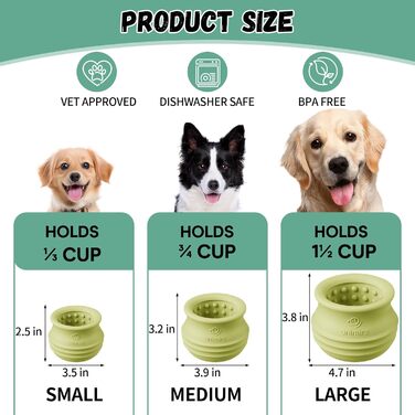 Іграшка-дозатор для собак Eckeri, інтерактивна головоломка для собак, збагачення для собак, іграшка-дозатор з кубиками для собак, безпечний силікон (L, зелений)