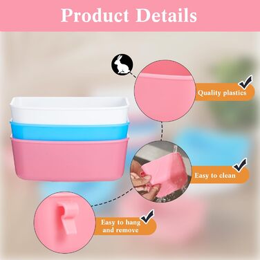 12 годівниць для кроликів Uiifan, 425 мл: годівниці та поїлки для птахів, курячих та морських свинок