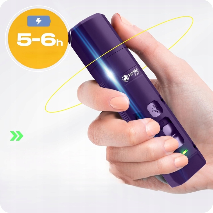 Безшумна LED-машинка для стрижки кігтів собак PetProved, 2 швидкості, фіолетова
