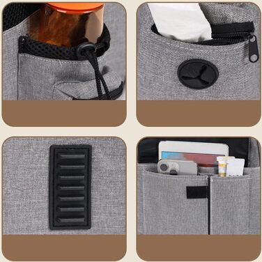 Рюкзак для котів та маленьких собак | Транспортна сумка для домашніх тварин, дихаюча, розкладна, для подорожей, прогулянок, сірого кольору з зеленими вставками