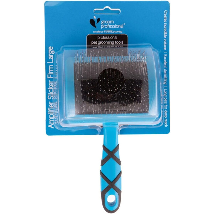 GROOM PROFESSIONAL Щітка для собак Feste Drahtbürste - Щітка для збільшення об'єму шерсті та розчісування, розплутування, 2-в-1