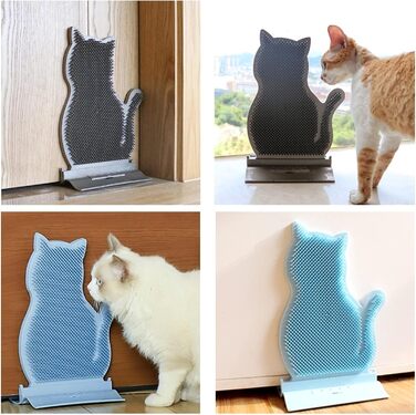 Щітка для котів 3-в-1: масажер, скребок для видалення шерсті та масажна настінна панель. Підходить для короткошерстих та довгошерстих котів.