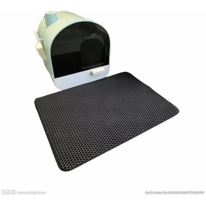 Килимок для котячого туалету, 60x90 см, EVA, чорний, з водонепроникним покриттям та захистом від подряпин