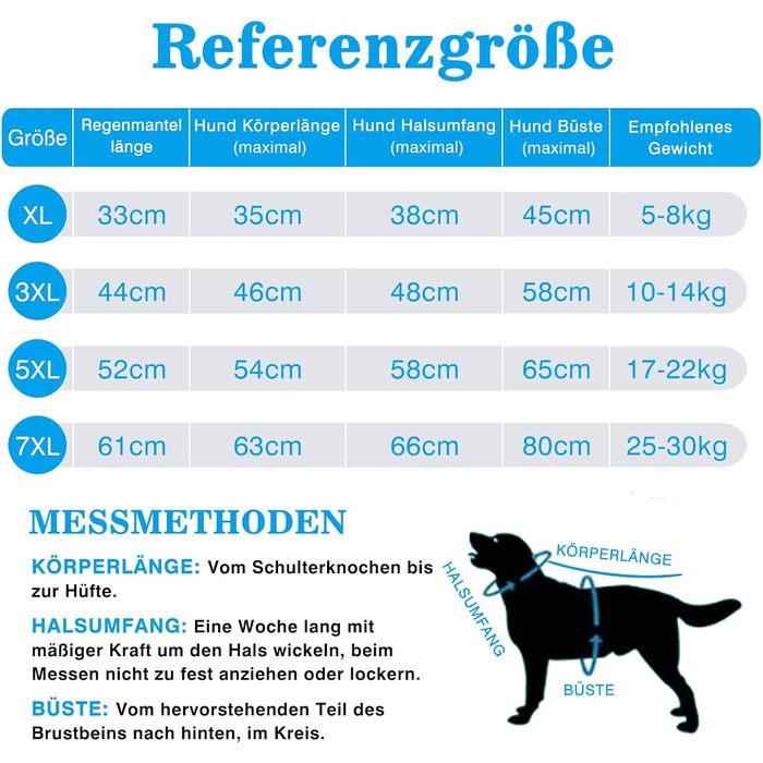 Жовтий дощовик для собак WUFANC 5XL: водонепроникний, з капюшоном та світловідбиваючими елементами