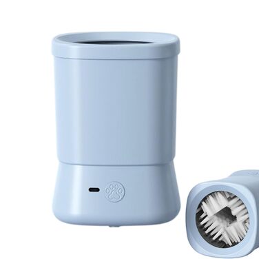 Автоматичний очищувач лап для собак | Пристрій для догляду за тваринами, захищений від бризок, для дому, подорожей, кемпінгу, прогулянок. Колір: блакитний