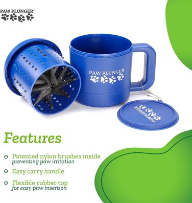 Очищувач лап для собак Large, чорний - Paw Plunger