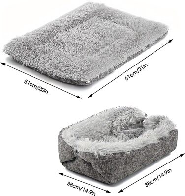 Килимок-лежанка для котів та собак середніх порід, 2-в-1, плюшевий, теплий, самонагрівальний, для дому