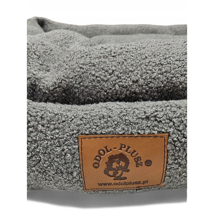 Плюшевий диван для собак Odol, сірий, 70 x 60 см