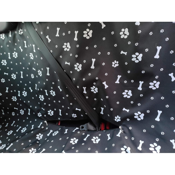 Водонепроникний захисний килимок для автомобіля для собак та котів 137x153 см (3 кістки, чорний)