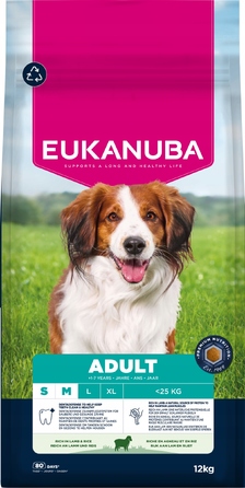 Сухий корм для собак Eukanuba для малих та середніх порід, ягня, 12 кг