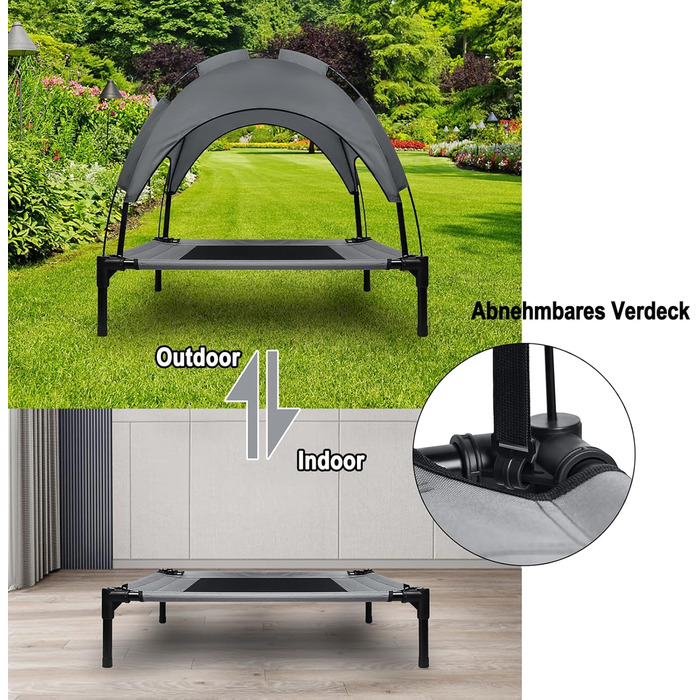 Крісло-лежанка для собак великих порід до 50 кг з дахом (92x76x92 см)