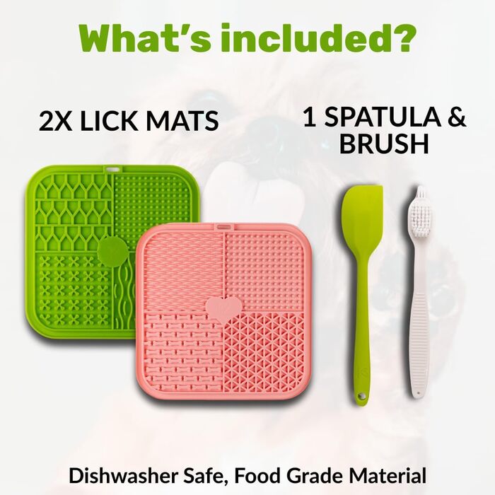 NutriPaw Килимок-іграшка для собак | Заспокійливий повільний дозатор корму для тривоги, нудьги та травлення | Без BPA, придатний для миття в посудомийній машині | Для ласощів, вологого корму та добавок (2 шт.) 2 упаковки