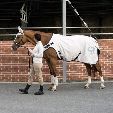 Водонепроникна ковдра для привчіння коней SUNRIDE 1200D, 135 см, бежева