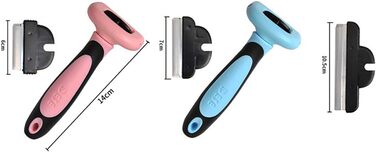 Щітка для догляду за тваринами, видалення шерсті, велика для котів, собак, кроликів, професійний інструмент, блакитна