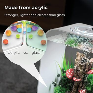 Акваріумний набір biOrb LIFE 15 LED, прозорий, 15 л, з фільтром, LED-підсвіткою, керамічним ґрунтом, акриловий