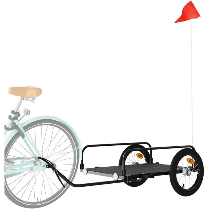 Причіп для велосипеда ARKEM Cargo чорний 126x63x34 см, вантажний, для собак, з кошиком