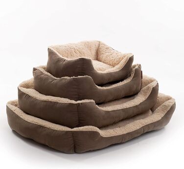 Крісло-ліжко для собак ESTEXO, м'яке, 75x60x19 см, коричневий/бежевий
